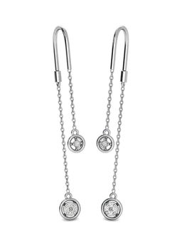 Candere by Kalyan Jewellers - 18K BIS Hallmark White Gold and Diamond Starlet Earrings