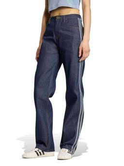 adidas Originals - Women Blue Stripes Cotton Jeans