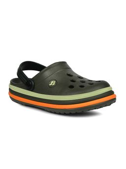 Bata - Olive Synthetic Round Toe Pair Of Clogs