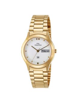 PA Maxima - 01394CMGY Gold White Dial Analog Watch For Men (S)