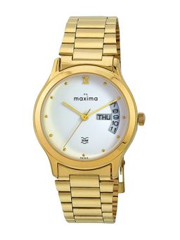 PA Maxima - 06365CMGY Gold White Dial Analog Watch For Men (S)
