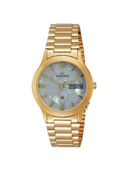 PA Maxima - 27862CMGY Gold Beige Dial Analog Watch For Men (S)