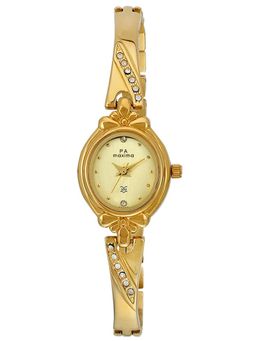 PA Maxima - 29372BMLY Gold Beige Dial Analog Watch For Women (S)