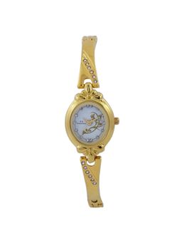 PA Maxima - 29374BMLY Gold White Dial Analog Watch For Women (S)