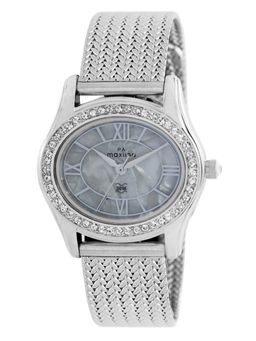 PA Maxima - 29557CMLI Swarovski Attivo Silver Dial Analog Watch For Women (S)