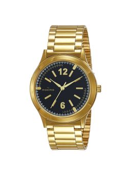 PA Maxima - 34653CMGY Gold Black Dial Analog Watch For Men (M)