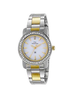 PA Maxima - 43011CMLT Bimetal Gold White Dial Analog Watch For Women (S)