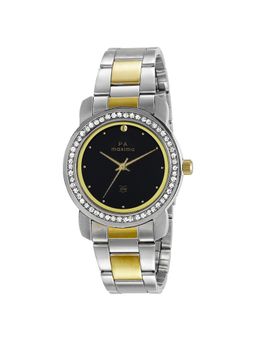PA Maxima - 43016CMLT Bimetal Gold Black Dial Analog Watch For Women (S)