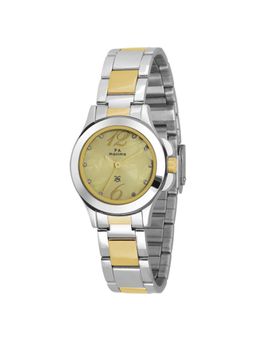 PA Maxima - 43074CMLT Bimetal Gold Beige Dial Analog Watch For Women (S)