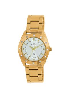 PA Maxima - 52760CMLY Gold Silver Dial Analog Watch For Women (S)