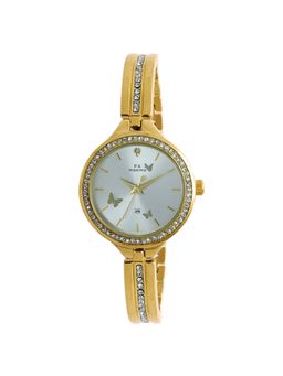 PA Maxima - 52820BMLY Gold Silver Dial Analog Watch For Women (S)
