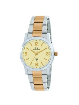 PA Maxima - 54081CMLT Bimetal Gold Beige Dial Analog Watch For Women (S)