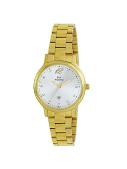 PA Maxima - 55120CMLY Gold Silver Dial Analog Watch For Women (S)