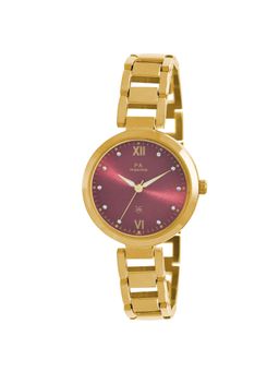 PA Maxima - 55857BMLY Gold Brown Dial Analog Watch For Women (S)
