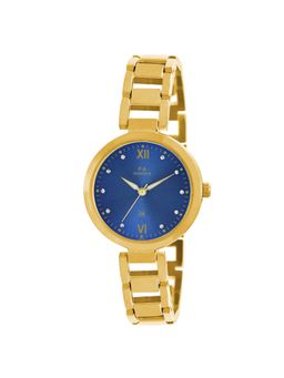 PA Maxima - 55858BMLY Gold Blue Dial Analog Watch For Women (S)