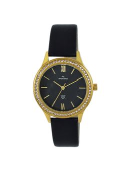 PA Maxima - 58130LMLY Gold Black Dial Analog Watch For Women (S)