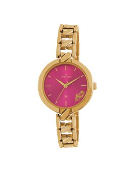 PA Maxima - 61611BMLY Gold Pink Dial Analog Watch For Women (S)