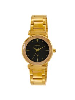 PA Maxima - 65822CMLY Gold Black Dial Analog Watch For Women (S)