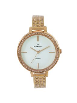 PA Maxima - 66441BMLR Rose Attivo White Dial Analog Watch For Women (M)