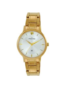 PA Maxima - 67080CMLY Gold Silver Dial Analog Watch For Women (S)