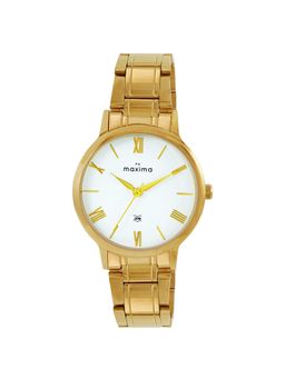 PA Maxima - 67082CMLY Gold White Dial Analog Watch For Women (S)