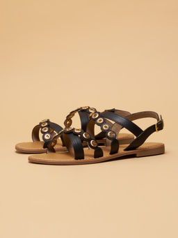 ERIDANI - Women Xaniaa Strappy Sandals Black