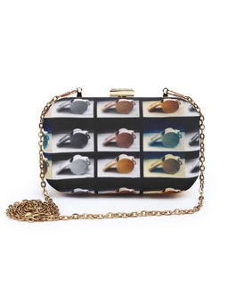 The Purple Sack - Multi-Color Printed Clutch