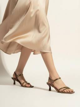 Inc.5 - Womens Brown Casual Embellished Kitten Heels