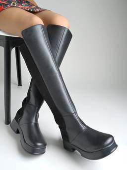 Shoetopia - Women Black Casual Boots