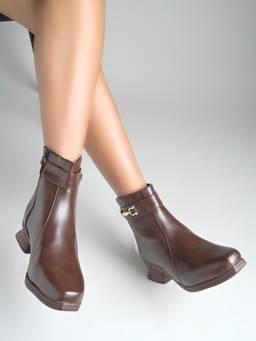 Shoetopia - Women Brown Casual Boots