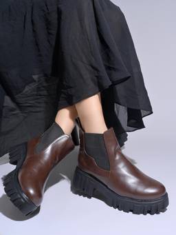 Shoetopia - Women Brown Chelsea Boots