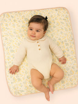 Little Surprise Box - Flower Muslin Cotton Blanket with 2 Matching Napkins (0-24 Months)