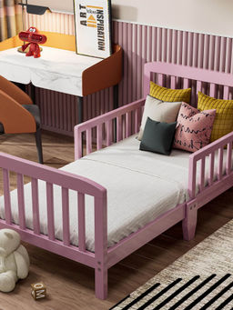 Polka Tots - Lavender Safe & Comfortable Side snug Baby Bed (18-24 Months)