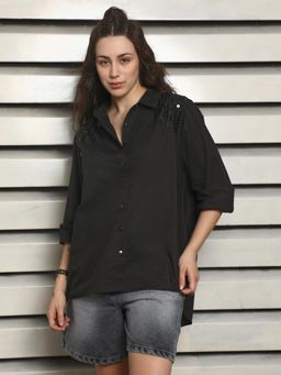 High Star - Classic Spread Collar Oversized Cotton Casual Shirt