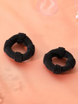 Estele - Black Sonpari Style Hair Rubber Bands for Women or Girl Pakc of 2