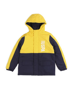 U.S. POLO ASSN. - Kids Colorblock Yellow Full Sleeves Jacket