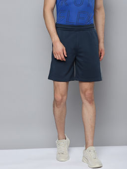 Alcis - Men Navy Blue Slim Fit Training Or Gym Sports Shorts