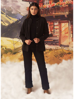 Lakshita - Women's Black Solid Jacket