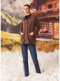 Lakshita - Women's Brown Solid Shacket