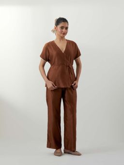 Vinusto - Wrap Around Brown Co-Ord Set