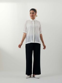 Vinusto - Chikankari Cotton Multi-Color Shirt with Black Cotton Glaze Pant