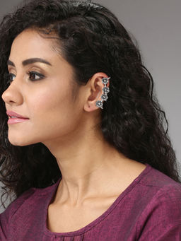 Sohi - Oxidised Silver Plated Ear Cuffs