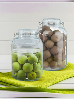 The Better Home - Glass Mason Jar with Buckle Lid And Wide Mouth, 2000Ml (Pack of 2)