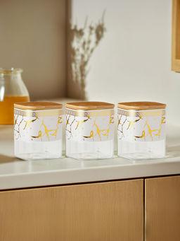 The Better Home - Glass Containers For Kitchen with Lids, 400Ml (Pack of 3)