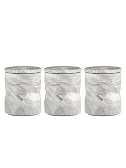 The Better Home - Ceramic Jars with Ceramic Lids 740Ml (Pack of 3)