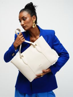 THESTO - Classic Handle Tote White (XL)