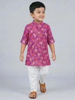 Hopscotch - Cotton Floral Kurta and Pajama
