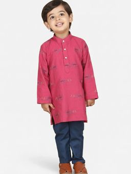 Hopscotch - Cotton Embroidered Kurta and Pajama