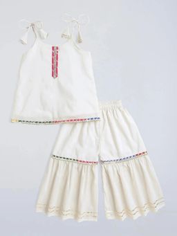 Hopscotch - Shoulder Tie Up Kurta and Sharara