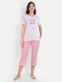 Bedtime Story - Grey Cactus Capri with T-shirt